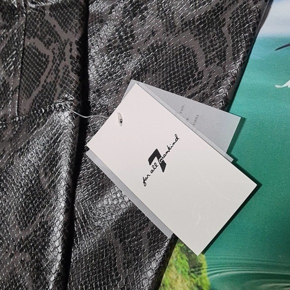 7 For all Mankind Snakeskin Skinny Vegan Leggings Size‎ XS - Picture 4 of 6